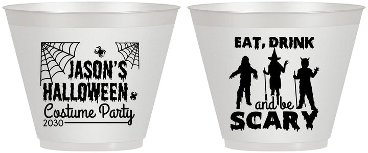 Custom Halloween 9 oz Wine Frosted Cups - Eat Drink Be Scary | 250038