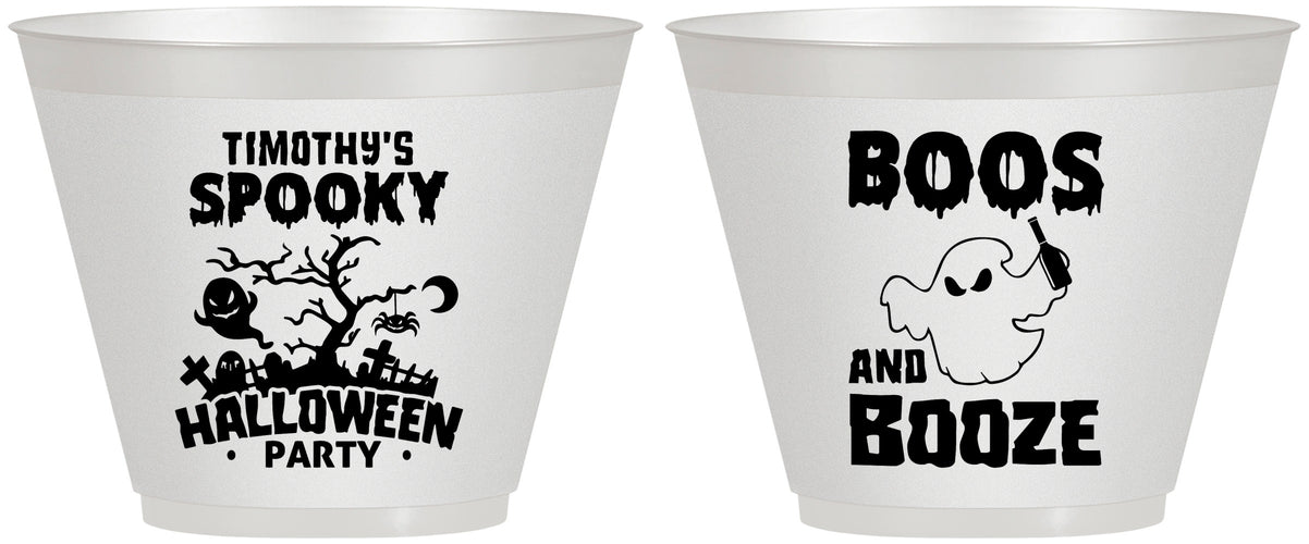 Custom Halloween 9 oz Wine Frosted Cups - Boos And Booze | 250041