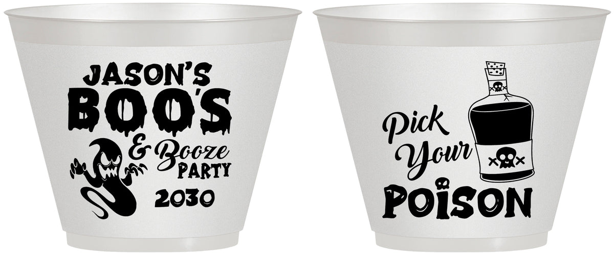 Custom Halloween 9 oz Wine Frosted Cups - Ghost Boo | 250042