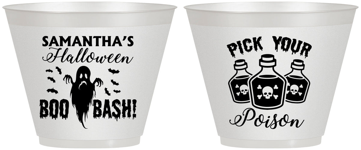 Custom Halloween 9 oz Wine Frosted Cups - Boo Bash | 250043