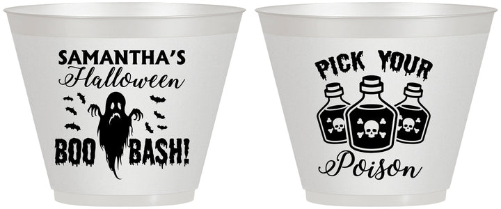 Custom Halloween 9 oz Wine Frosted Cups - Boo Bash | 250043