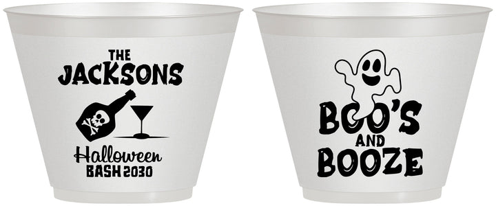 Custom Halloween 9 oz Wine Frosted Cups - Boos And Booze | 250047
