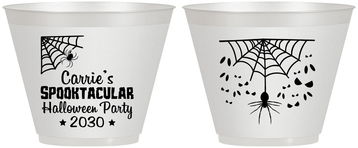 Custom Halloween 9 oz Wine Frosted Cups - Spooktacular | 250049