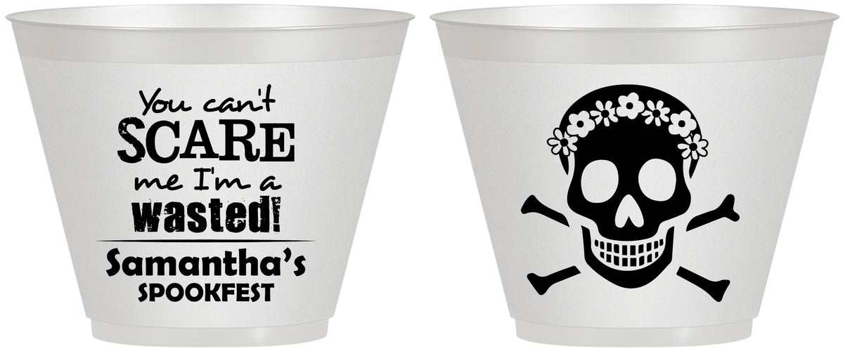 Custom Halloween 9 oz Wine Frosted Cups - Sugar Skull | 250050