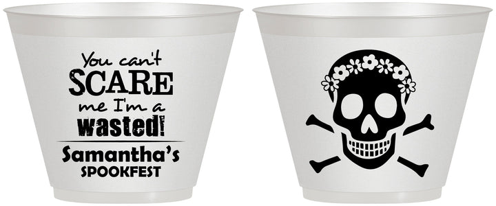 Custom Halloween 9 oz Wine Frosted Cups - Sugar Skull | 250050