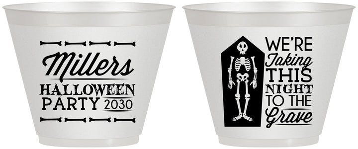 Custom Halloween 9 oz Wine Frosted Cups - Skeleton | 250051