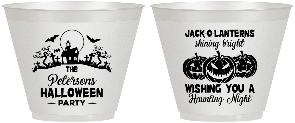 Custom Halloween 9 oz Wine Frosted Cups - Jack O Lantern | 250053
