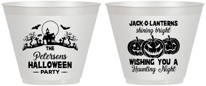 Custom Halloween 9 oz Wine Frosted Cups - Jack O Lantern | 250053