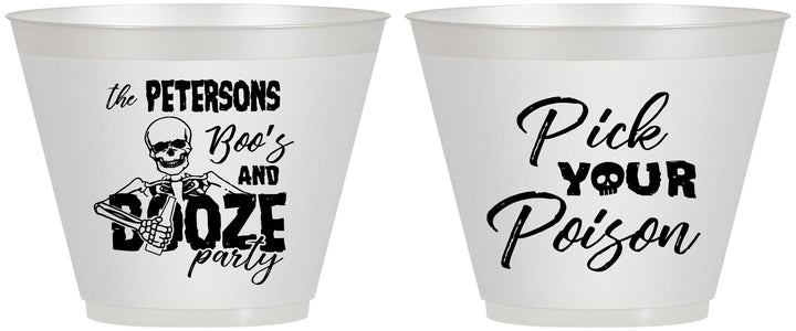 Custom Halloween 9 oz Wine Frosted Cups - Boos And Booze | 250054