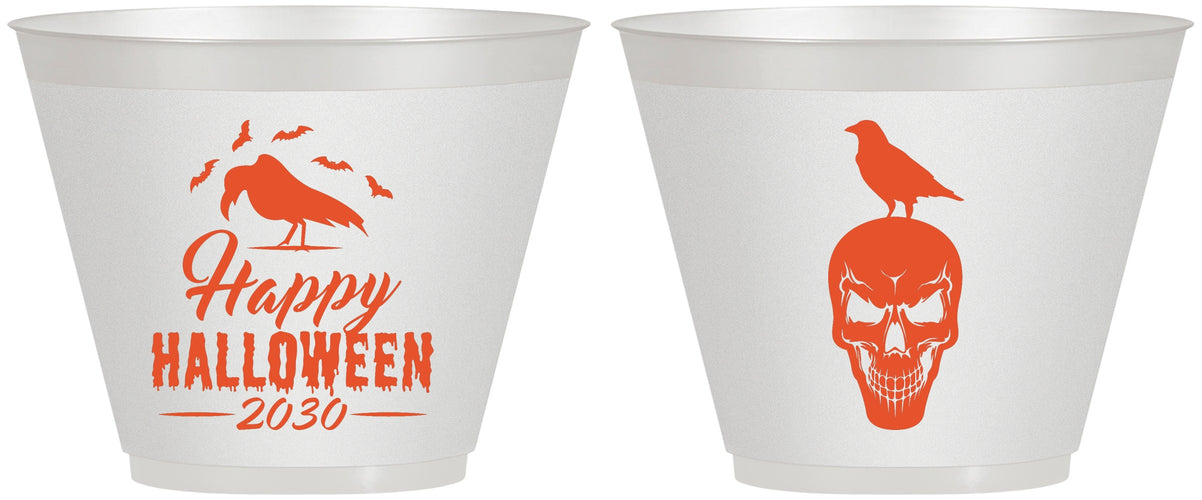 Custom Halloween 9 oz Wine Frosted Cups - Skeleton | 250056