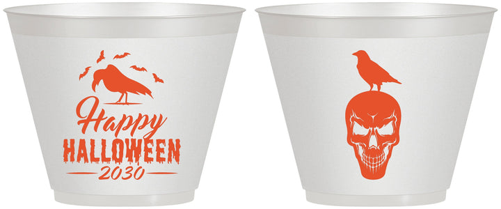 Custom Halloween 9 oz Wine Frosted Cups - Skeleton | 250056