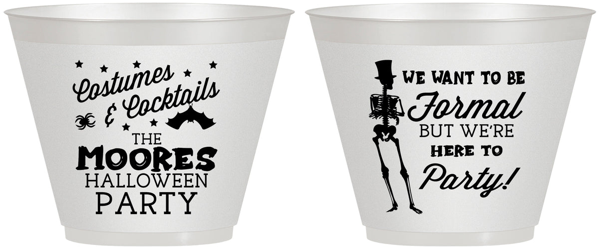 Custom Halloween 9 oz Wine Frosted Cups - Skeleton | 250057
