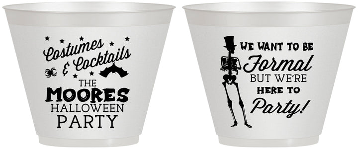 Custom Halloween 9 oz Wine Frosted Cups - Skeleton | 250057
