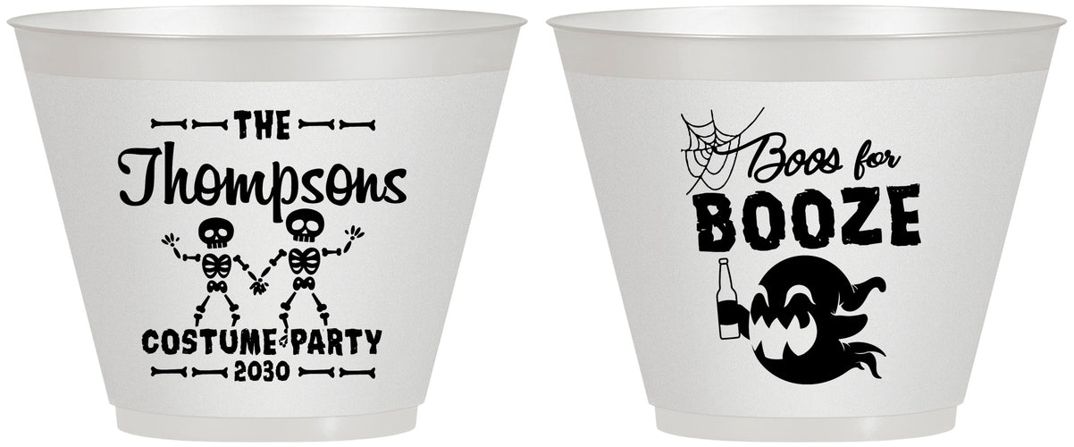 Custom Halloween 9 oz Wine Frosted Cups - Boos And Booze | 250058