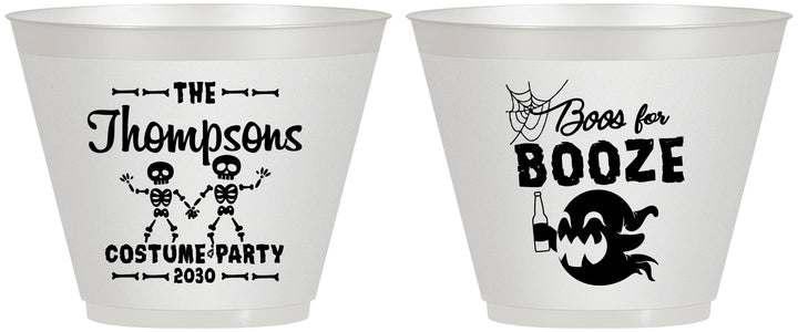 Custom Halloween 9 oz Wine Frosted Cups - Boos And Booze | 250058
