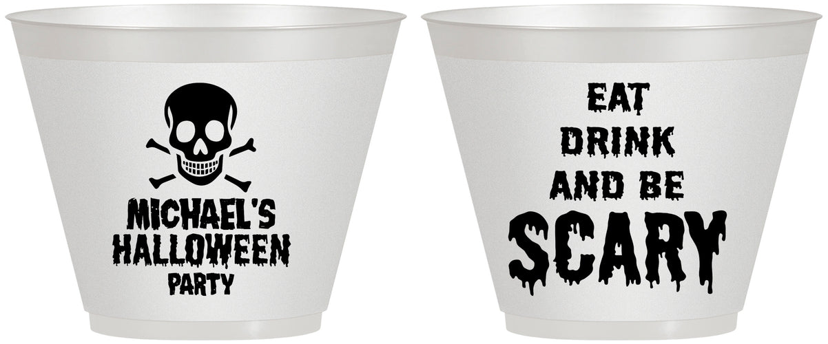 Custom Halloween 9 oz Wine Frosted Cups - Eat Drink Be Scary | 250059