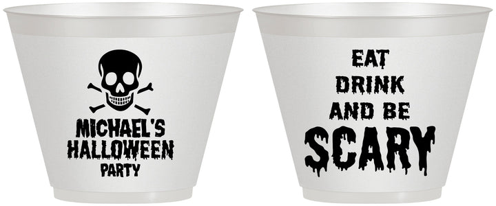 Custom Halloween 9 oz Wine Frosted Cups - Eat Drink Be Scary | 250059