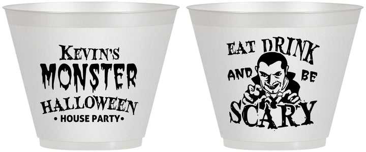 Custom Halloween 9 oz Wine Frosted Cups - Eat Drink Be Scary | 250063