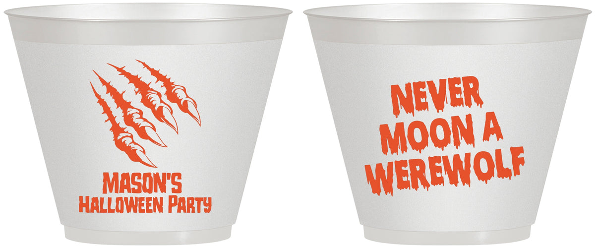 Custom Halloween 9 oz Wine Frosted Cups - Werewolf | 250068