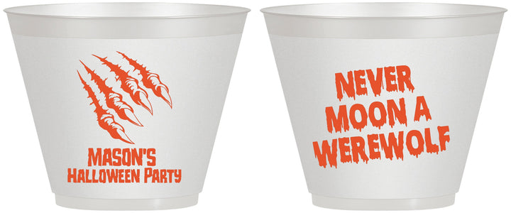Custom Halloween 9 oz Wine Frosted Cups - Werewolf | 250068