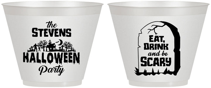 Custom Halloween 9 oz Wine Frosted Cups - Eat Drink Be Scary | 250074