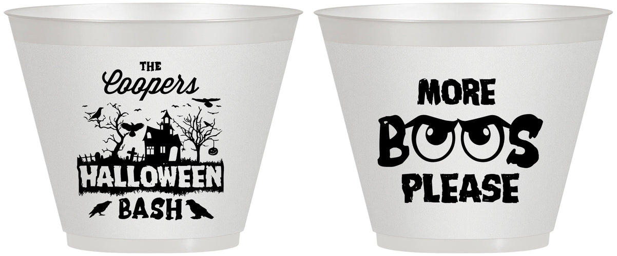 Custom Halloween 9 oz Wine Frosted Cups - Haunted House | 250075