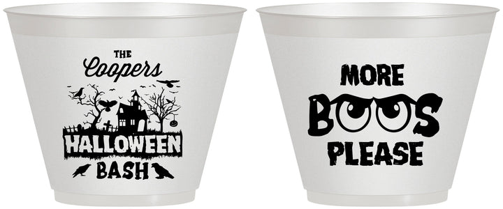 Custom Halloween 9 oz Wine Frosted Cups - Haunted House | 250075