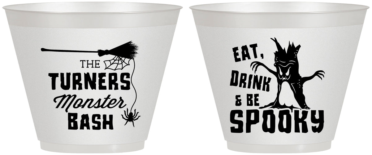 Custom Halloween 9 oz Wine Frosted Cups - Eat Drink Be Spooky | 250077