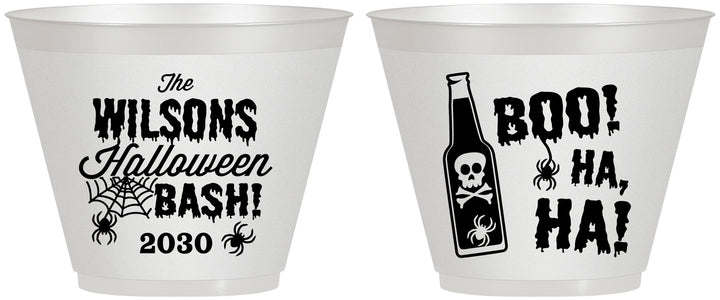 Custom Halloween 9 oz Wine Frosted Cups - Boo Skeleton | 250078
