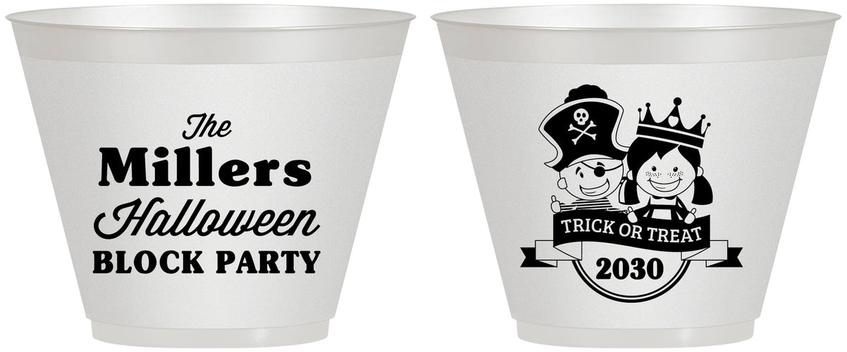 Custom Halloween 9 oz Wine Frosted Cups - Trick Or Treat | 250079