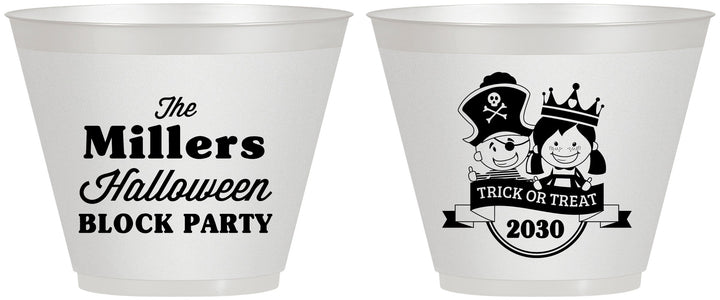 Custom Halloween 9 oz Wine Frosted Cups - Trick Or Treat | 250079