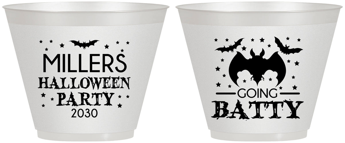 Custom Halloween 9 oz Wine Frosted Cups - Bat | 250081