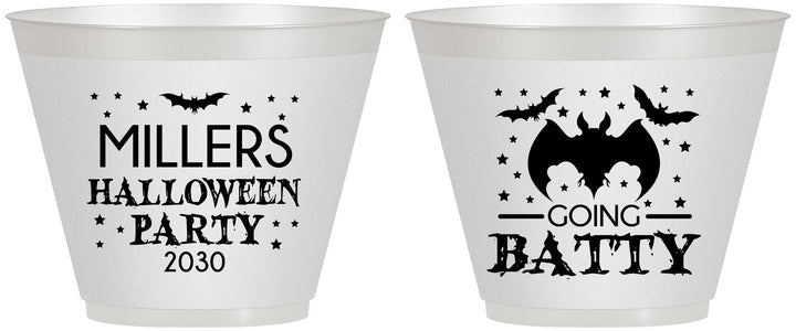 Custom Halloween 9 oz Wine Frosted Cups - Bat | 250081