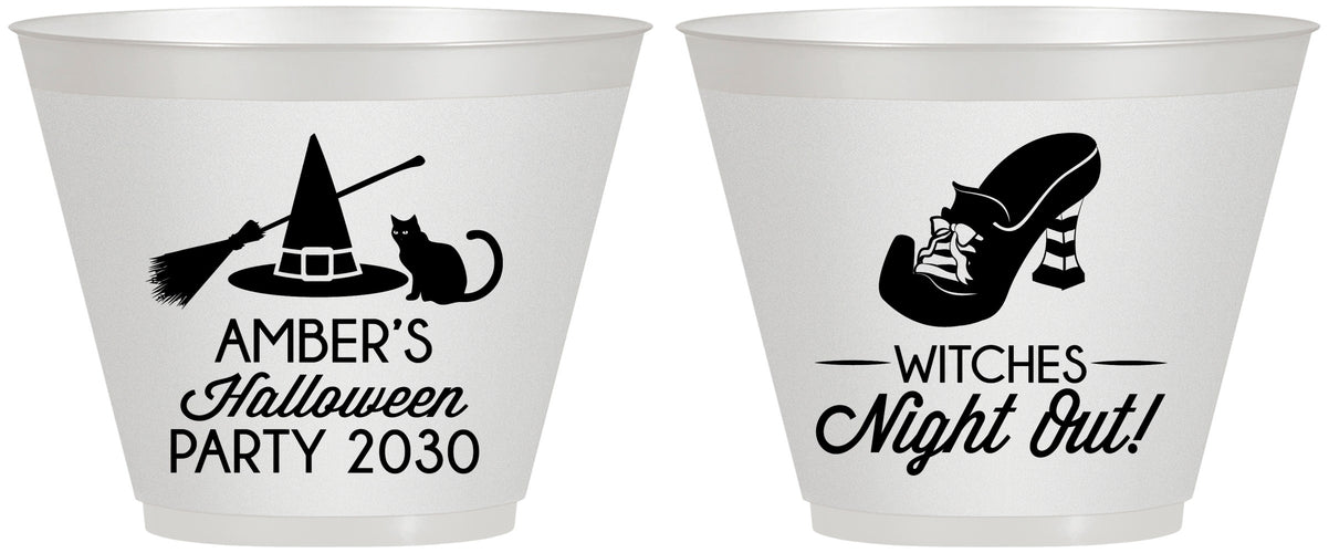 Custom Halloween 9 oz Wine Frosted Cups - Witches Night Out | 250083