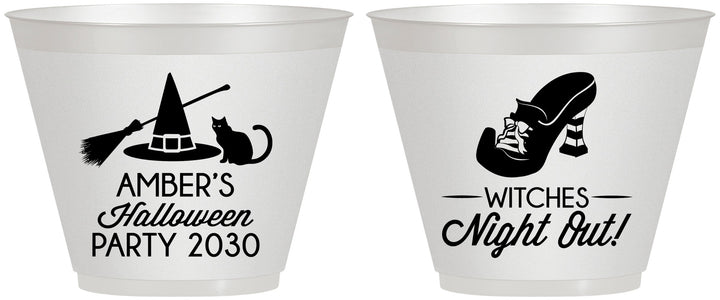 Custom Halloween 9 oz Wine Frosted Cups - Witches Night Out | 250083