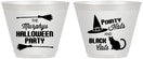 Custom Halloween 9 oz Wine Frosted Cups - Black Cats | 250087