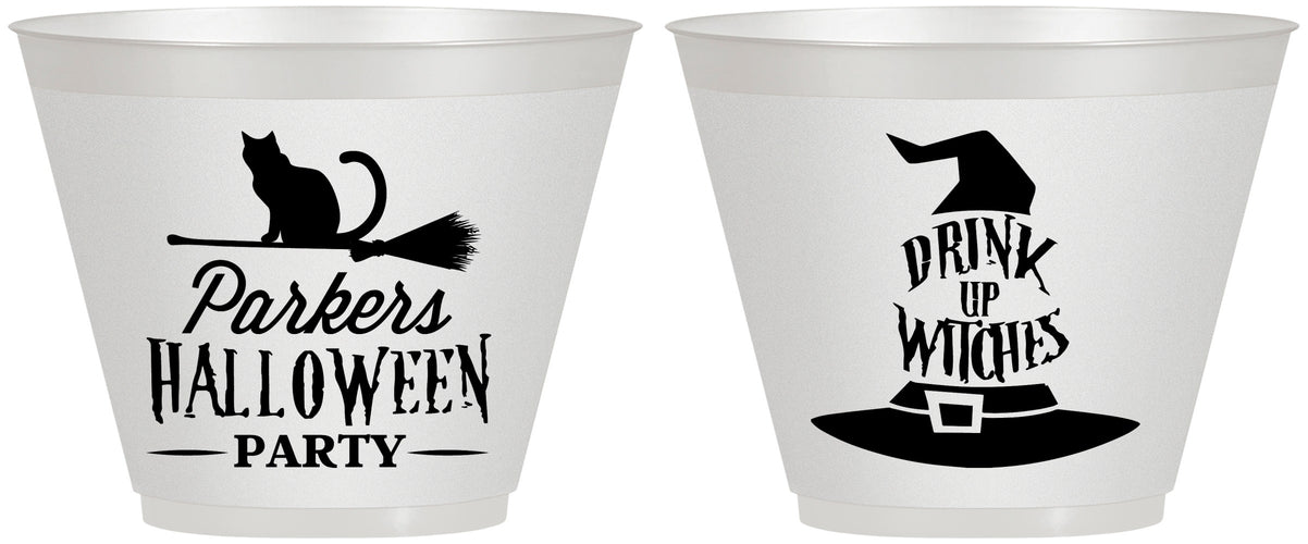 Custom Halloween 9 oz Wine Frosted Cups - Drink Up Witches | 250094