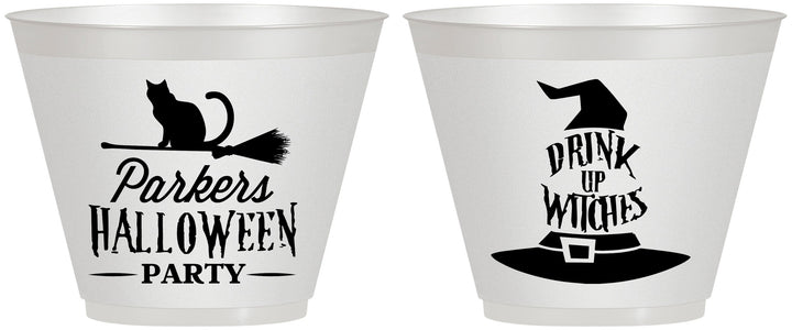 Custom Halloween 9 oz Wine Frosted Cups - Drink Up Witches | 250094