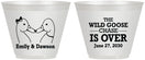 Custom Wedding 9 oz Wine Frosted Cups - Wild Goose | 251