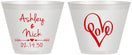 Custom Wedding 9 oz Wine Frosted Cups - Love | 252