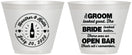 Custom Wedding 9 oz Wine Frosted Cups - Groom Bride Open Bar | 253