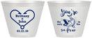 Custom Wedding 9 oz Wine Frosted Cups - Fish In The Sea For Me | 254