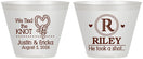 Custom Wedding 9 oz Wine Frosted Cups - We Tied The Knot | 260