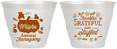 Custom Thanksgiving 9 oz Wine Frosted Cups - Grateful And Stuffed | 260000