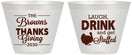 Custom Thanksgiving 9 oz Wine Frosted Cups - Laugh Drink Stuffed | 260007