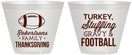 Custom Thanksgiving 9 oz Wine Frosted Cups - Football Turkey | 260010