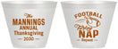 Custom Thanksgiving 9 oz Wine Frosted Cups - Football Turkey | 260012