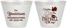 Custom Thanksgiving 9 oz Wine Frosted Cups - Football Turkey | 260014