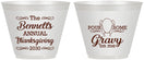 Custom Thanksgiving 9 oz Wine Frosted Cups - Turkey Gravy | 260015