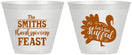 Custom Thanksgiving 9 oz Wine Frosted Cups - Lets Get Stuffed | 260020